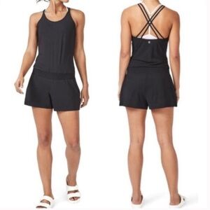 Sweaty Betty Horizon Black Performance Romper Playsuit Size Small